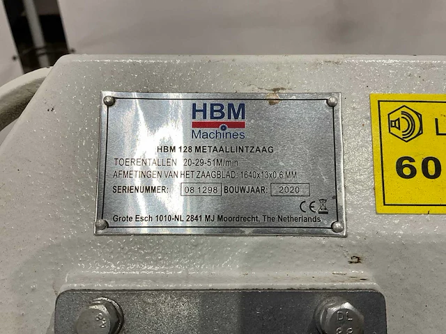 2020 hbm 128 metaal lintzaag - afbeelding 2 van  10