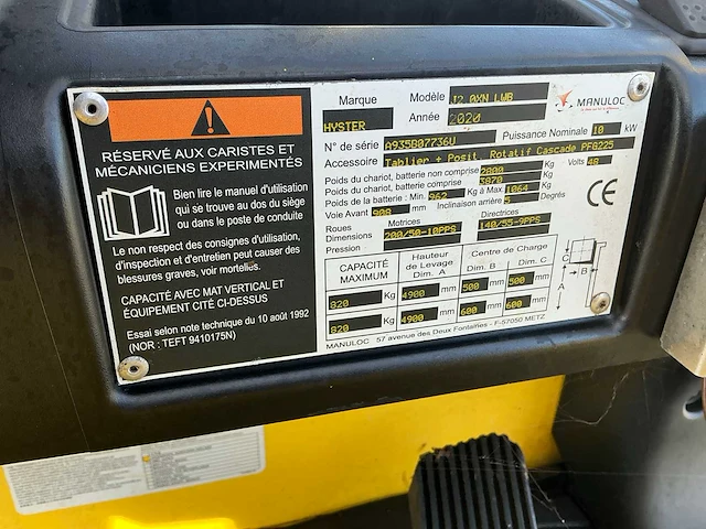 2020 hyster 2.0 vorkheftruck - afbeelding 4 van  12