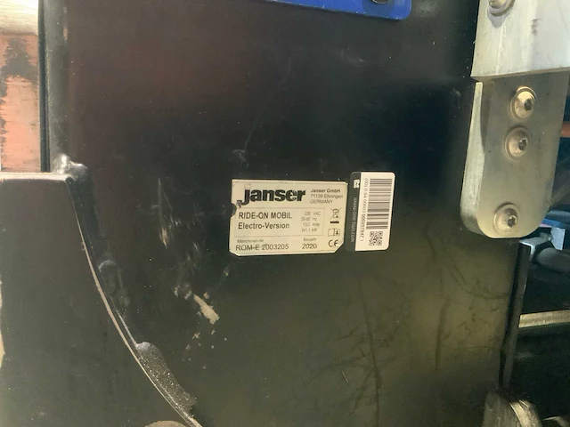 2020 janser electro ride-on tapijtstripper hydraulisch - afbeelding 4 van  12