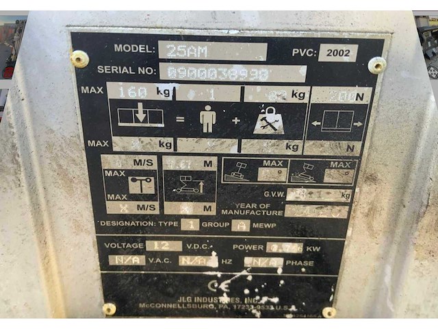 2020 jlg 25am hoogwerker - afbeelding 9 van  9