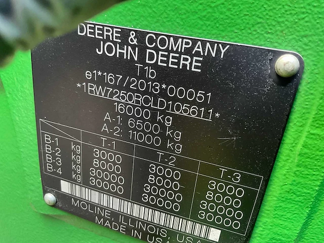 2020 john deere 7250r vierwielaangedreven landbouwtractor - afbeelding 30 van  36