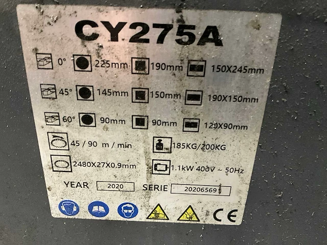 2020 kms cy275a horizontale bandzaagmachine - afbeelding 5 van  13