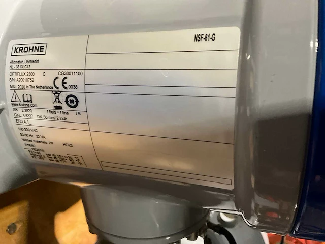 2020 krohne optiflux 2300 elektromagnetische flowmeter - afbeelding 3 van  3