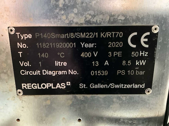 2020 kuwatec regoplas p140smart tempereerapparaat - afbeelding 5 van  5