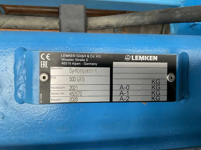 2020 lemken sy-kompaktor k 500 gfs zaaibedcombinatie - afbeelding 2 van  10