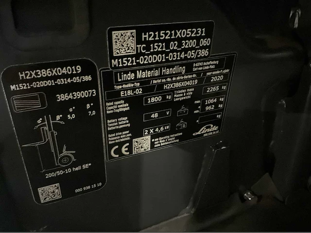2020 linde e18l-02 1800kg bomvolle vorkheftruck - afbeelding 17 van  24