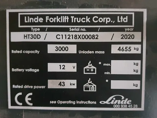 2020 linde ht30d vorkheftruck - afbeelding 15 van  22