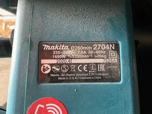 2020 makita 2704n zaagtafel - afbeelding 13 van  13