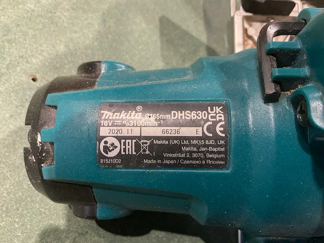 2020 makita dhs630 cirkelzaagmachine - afbeelding 5 van  6