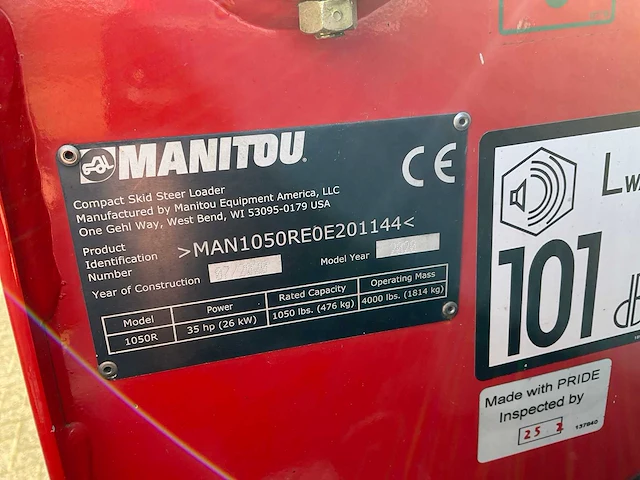2020 manitou 1050r schranklader - afbeelding 16 van  23