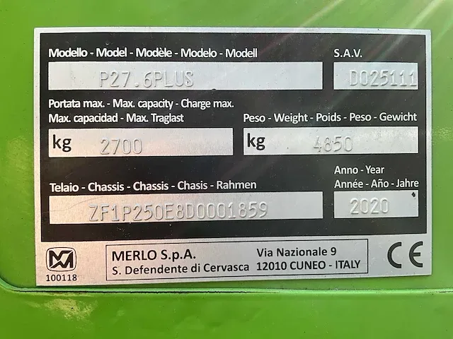 2020 merlo p27.6 plus verreiker - afbeelding 32 van  38