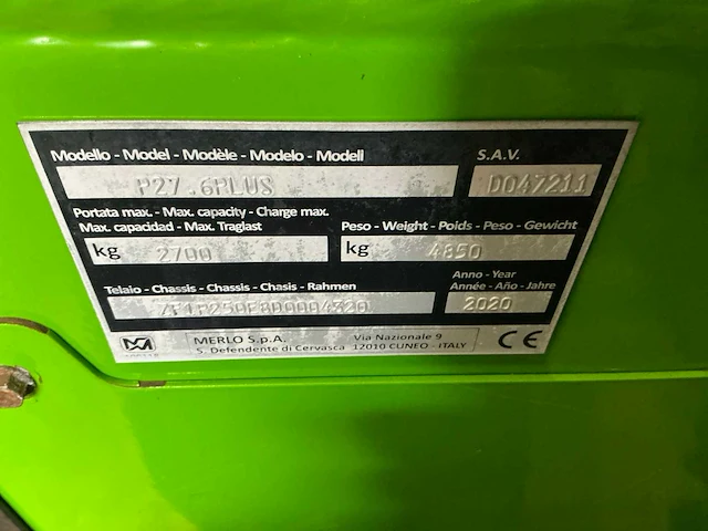 2020 merlo p27.6 plus verreiker - afbeelding 32 van  38