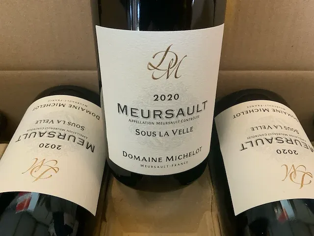 2020 michelot mersault bourgogne sous la velle witte wijn (6x) - afbeelding 1 van  4