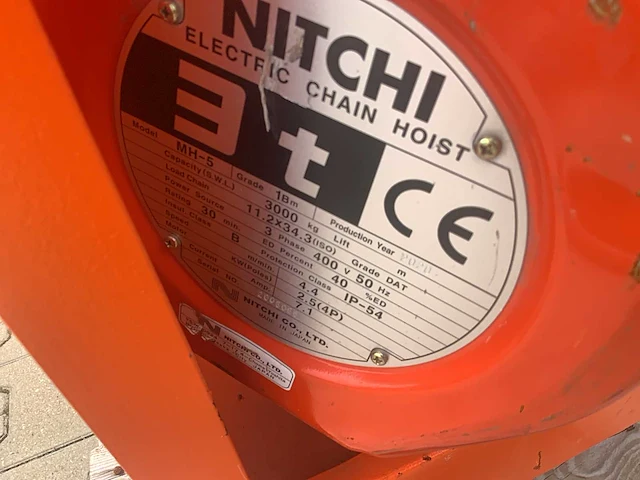 2020 nitchi mh5 kettingtakel - afbeelding 3 van  3