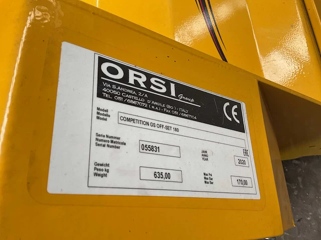 2020 orsi competition gs off-set 180 verstekklepelmaaier - afbeelding 6 van  7