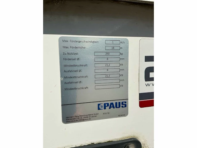 2020 paus easy 18 wh ladderlift - afbeelding 11 van  19