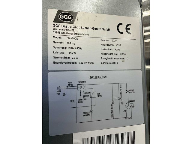 2020 plus 700n rvs koelkast - afbeelding 8 van  8