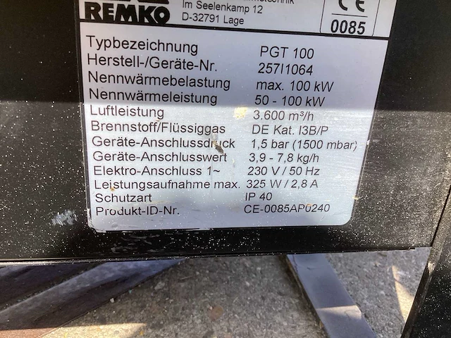 2020 remko pgt 100 heteluchtkanon - afbeelding 5 van  5
