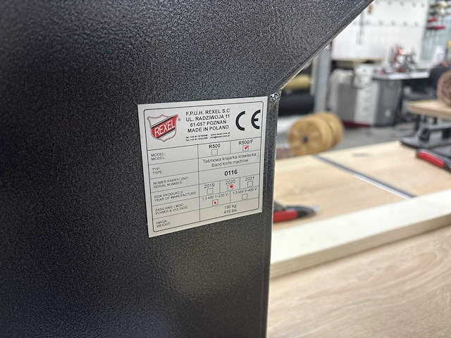 2020 rexel r500f lintzaagmachine - afbeelding 10 van  12