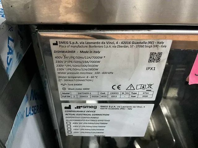 2020 smeg swt260d-1 vaatwasmachine - afbeelding 6 van  6