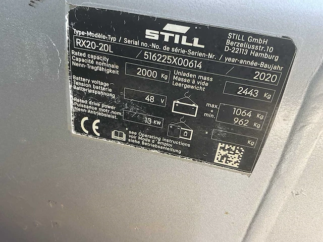 2020 still rx20-20l vorkheftruck - afbeelding 2 van  10