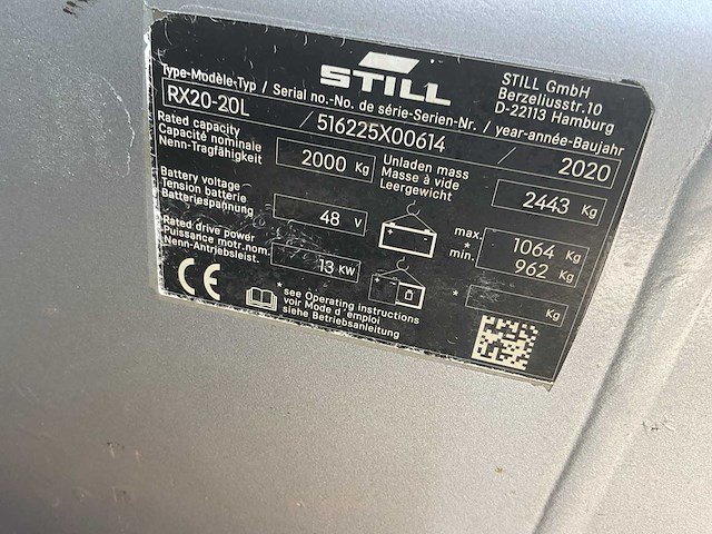 2020 still rx20-20l vorkheftruck - afbeelding 10 van  10