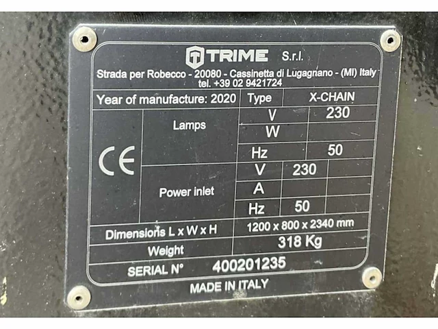 2020 trime x-chain a0122 stationaire lichtmast - afbeelding 2 van  10