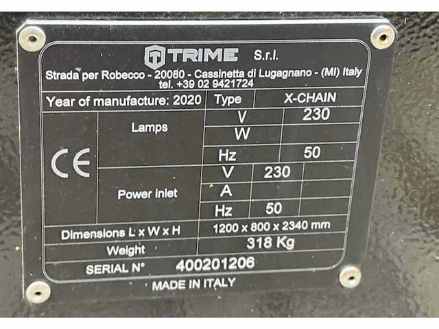 2020 trime x-chain a0122 stationaire lichtmast - afbeelding 3 van  11