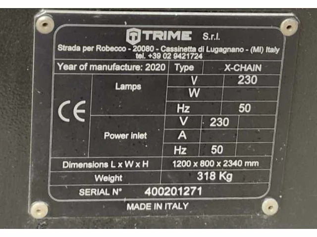 2020 trime x-chain a0122 stationaire lichtmast - afbeelding 2 van  10