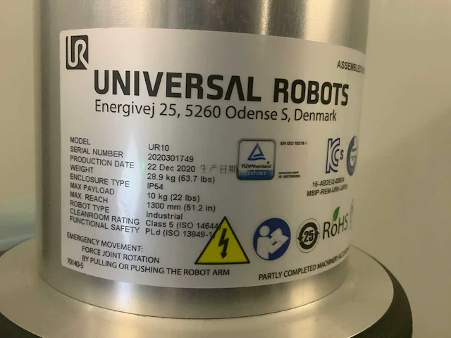 2020 universal robots ur-10 (cb3) collaboratieve robot - afbeelding 11 van  19
