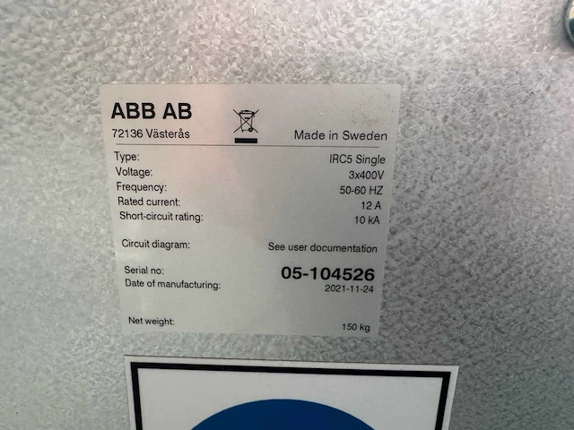 2021 abb irc5 single verpakkingsrobot - afbeelding 24 van  39