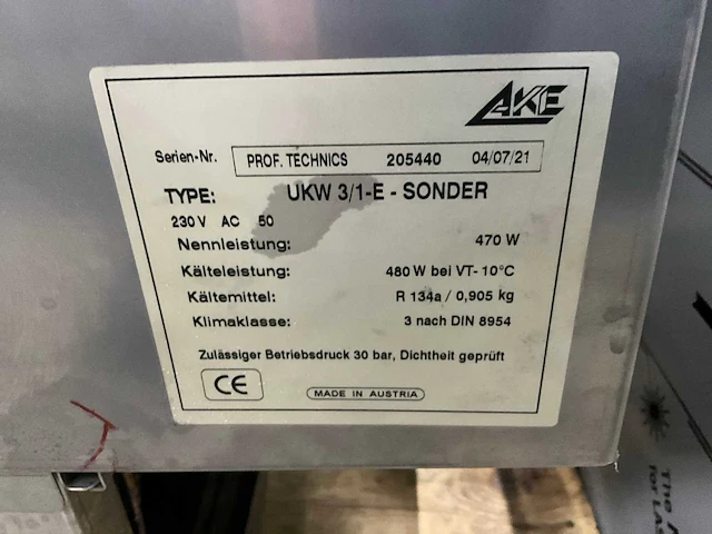 2021 ake ideal ukw 3/1-e-sonder drop in koelbak - afbeelding 6 van  6