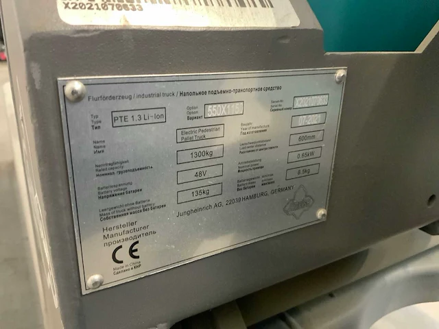 2021 ameise pte 1.3 li-ion elektrische palletwagen - afbeelding 3 van  12
