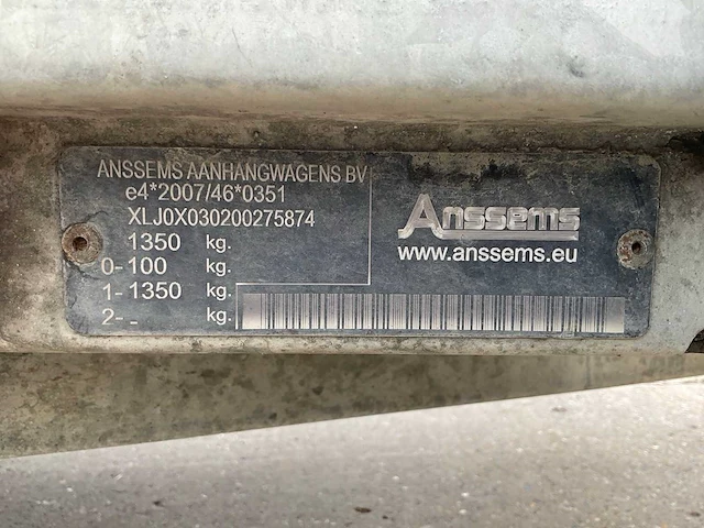 2021 anssems dlkv d14 aanhangwagen - afbeelding 4 van  14