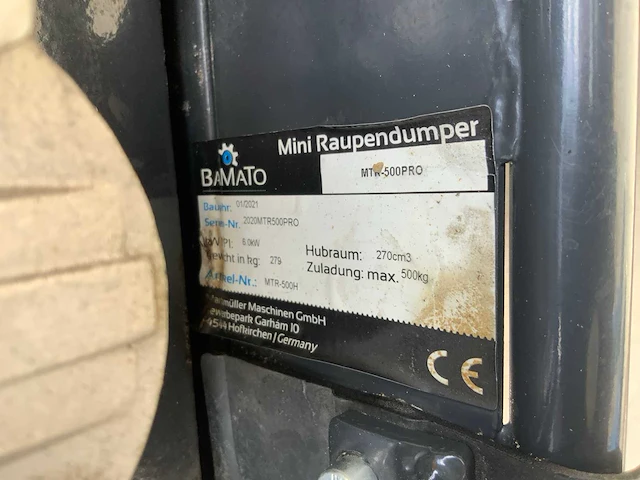 2021 bamato mtr-500pro dumper - afbeelding 13 van  21
