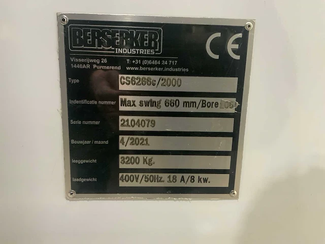 2021 berserker cs6266c/2000 draaibank - afbeelding 25 van  32