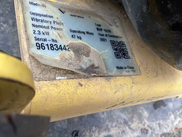 2021 bomag bvp 10/30 trilplaat - afbeelding 3 van  3