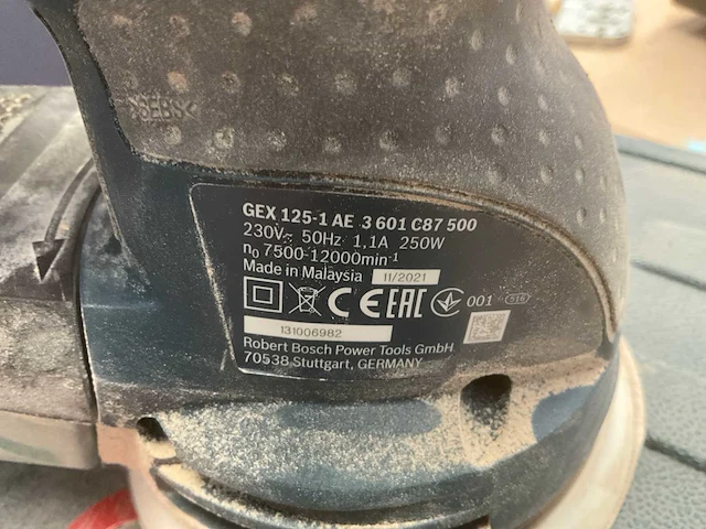 2021 bosch gex125-1 handschuurmachine - afbeelding 5 van  5