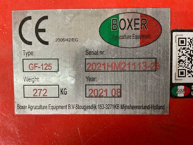 2021 boxer gf-125 grondfrees - afbeelding 9 van  9