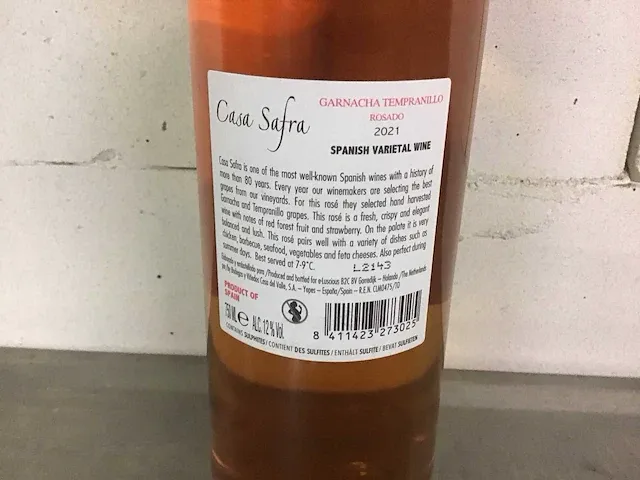 2021 casa safra garnacha tempranillo rosada fles á 75cl rosé wijn (5x) - afbeelding 2 van  2