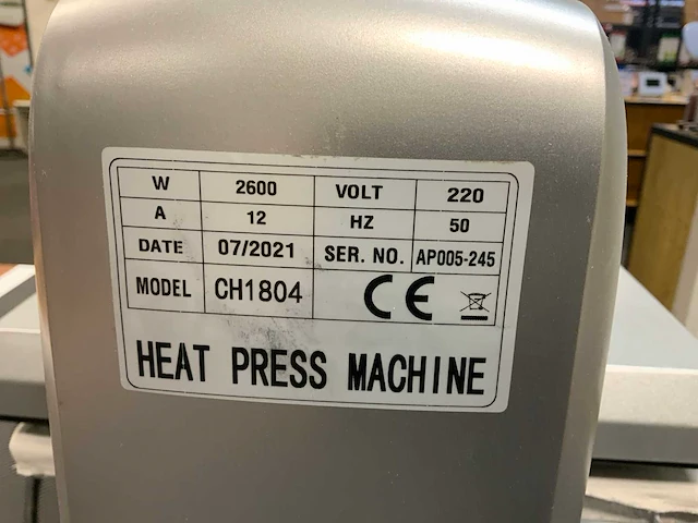 2021 ch 1804 zwenkarm transferwarmtepers - afbeelding 5 van  5