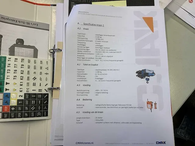 2021 cmak breamark bovenloophalkraan - afbeelding 4 van  13