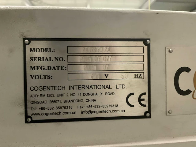 2021 cogentech zx6350za freesmachine - afbeelding 2 van  22