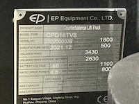 2021 e p cpd18tv8 elektrische heftruck - afbeelding 11 van  25