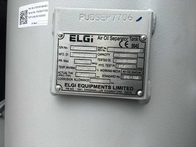 2021 elgi eg55-9 air compressor - afbeelding 2 van  10