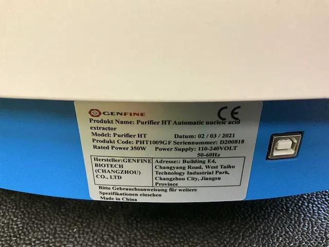 2021 genfine purifier ht automatische nucleïnezuurextractor - afbeelding 11 van  12