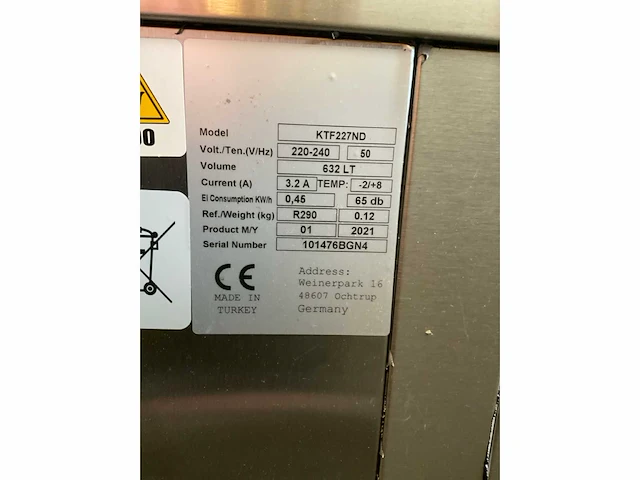 2021 ggmgastro premium ktf227nd 4-deurs rvs koelwerkbank - afbeelding 5 van  13