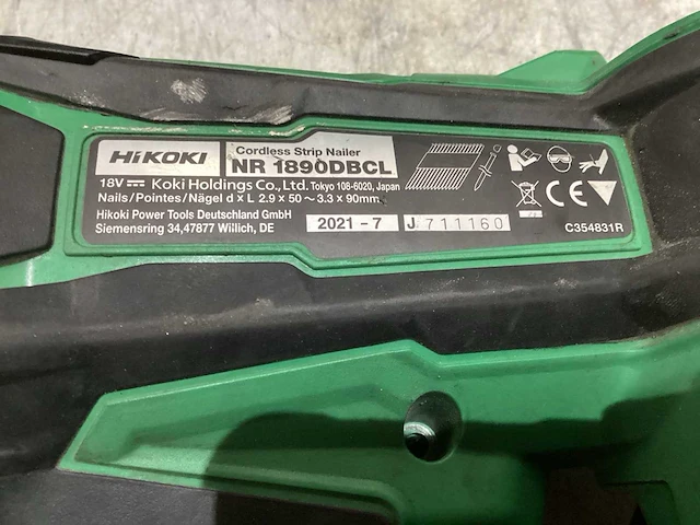 2021 hitachi hikoki nr 1890 dbcl tacker - afbeelding 3 van  3