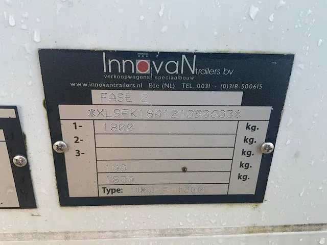 2021 innovan trailers vkw-e-1800 foodtruck / marktkraam / promotiewagen - afbeelding 13 van  21