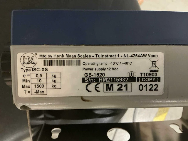2021 isc-xs gb-1520 vloerweegschaal - afbeelding 2 van  10
